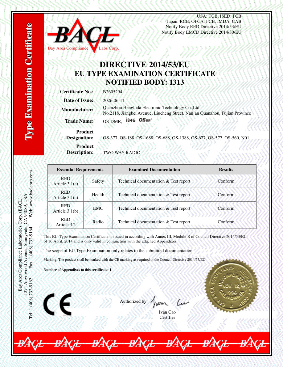 CE RED Certificate (B2605294)